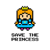 Tee shirt Drôle 8bit princesse