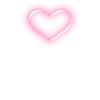 Heart, pink glow