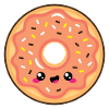 Donut smile kawaii brown