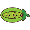 Cute peas Smile Kawaii