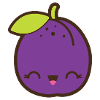 Cute plum Smile Kawaii