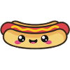 Hot-dog mignon Smile Kawaii