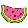 Cute watermelon Smile Kawaii