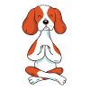 Yoga dog meditating