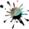 Farbklecks Wolf