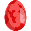 Osterei Rot gefärbt