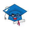 Nice graduation hat and diploma