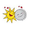 Sun and Moon Lovers Valentines