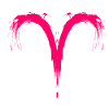 Sternzeichen Widder Aris Symbol Rosa Pink