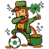 Dabbing Fußball Leprechaun