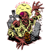 Zombie in cemetery