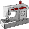Seamless Sewing Machine Illustration