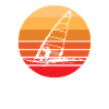 Windsurfing Retro Sunset
