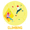 Children climbing sport