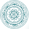 Mandala painted in petrol