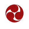 Mitsudomoe Red Distressed Graphic