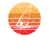 Retro Windsurfing Sunset