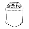 Troll Face Pocket T-Shirt