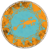 Tribal style aesthetic gecko symbol