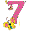 Birthday 7 years Butterfly T-Shirt Seven