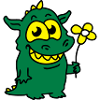 Drache mit Blume