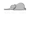 Not Today funny lazy baby elephant gift