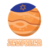 Jewpiter jødiske stjerne David Planet Gave T-shirt