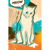 Cat MEOW, pop art, collage