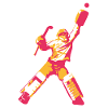 Goalkeeper yellow pink