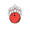 Sjovt bowling-design - jeg giver ikke en splittelse