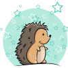 Hedgehog boy with stars