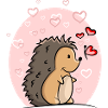 Hedgehogs with hearts