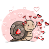 Snail with hearts