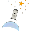 Rocket, stars, sky,