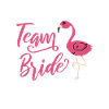 Hen party Team Bride Flamingo