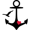 Anchor heart gull