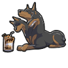 Doberman Dog Kerberos Milkshake gift