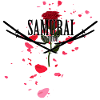 samouraï guerrier épées fleur motif