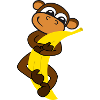 Monkey with banana