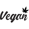 Vegan cannabis leaf