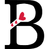 Capital letter B with hearts
