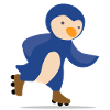 Roller skate penguin gift
