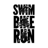 Triathlon Motifs Swimming Cycling Running