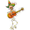 Mexican Skeleton Playing Guitar