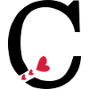 Capital letter C with hearts