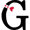 Capital letter G with hearts