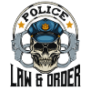 Police Skull Law Skull Gift