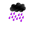 Cloud Rain Purple Weather