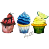 Cupcake trio