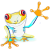 Frosch bunt